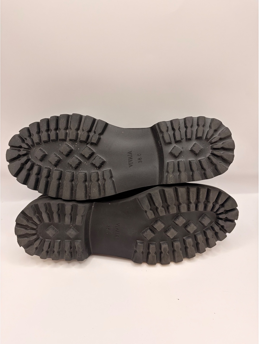 Vivaia Round-Toe Platform Chunky Heel Loafers Francesca Size 7.5 Black Knit - Picture 10 of 16